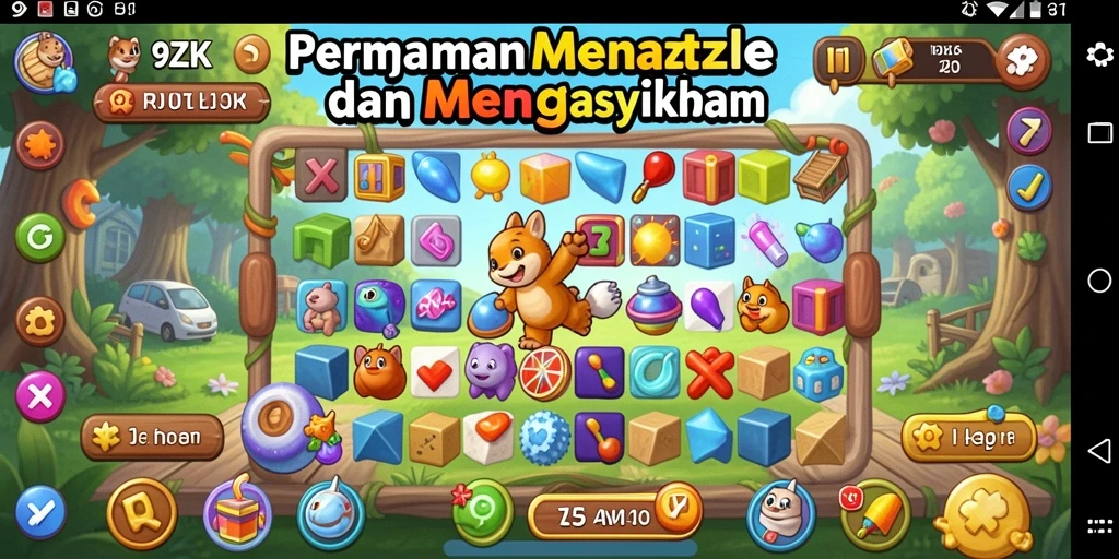 Tangkapan layar permainan <strong>9ZK</strong> menampilkan level Puzzle yang menarik.