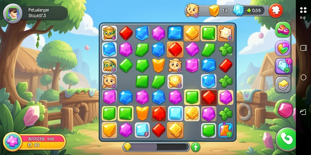 Tampilan gameplay yang penuh warna dan menantang di API36.