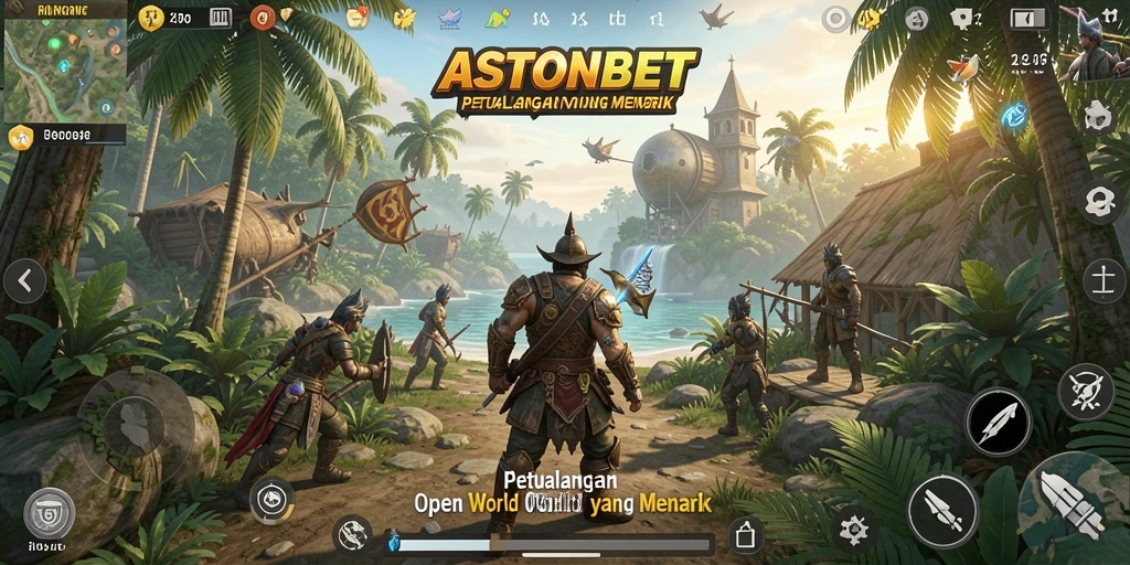 Tampilan menakjubkan gameplay Open World dalam ASTONBET.