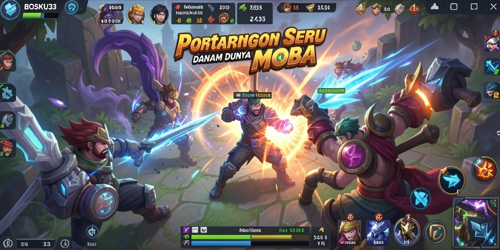 Screenshot gameplay BOSKU33 yang menampilkan pertarungan seru.