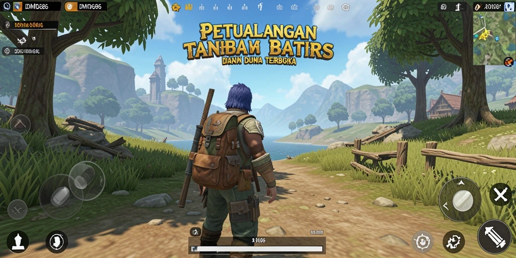 Gameplay DMD686 menampilkan petualangan seru di dunia terbuka.
