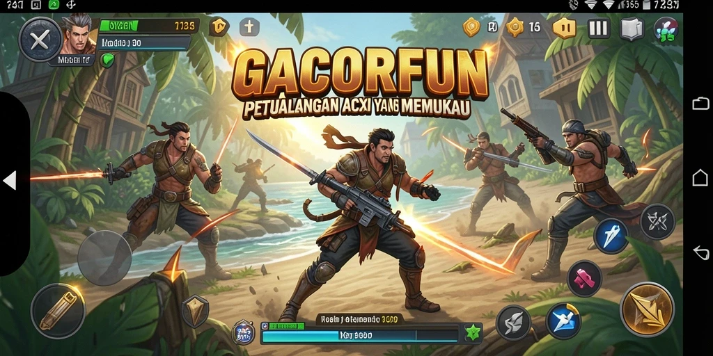 Screenshot menunjukkan aksi seru dalam gameplay GACORFUN.