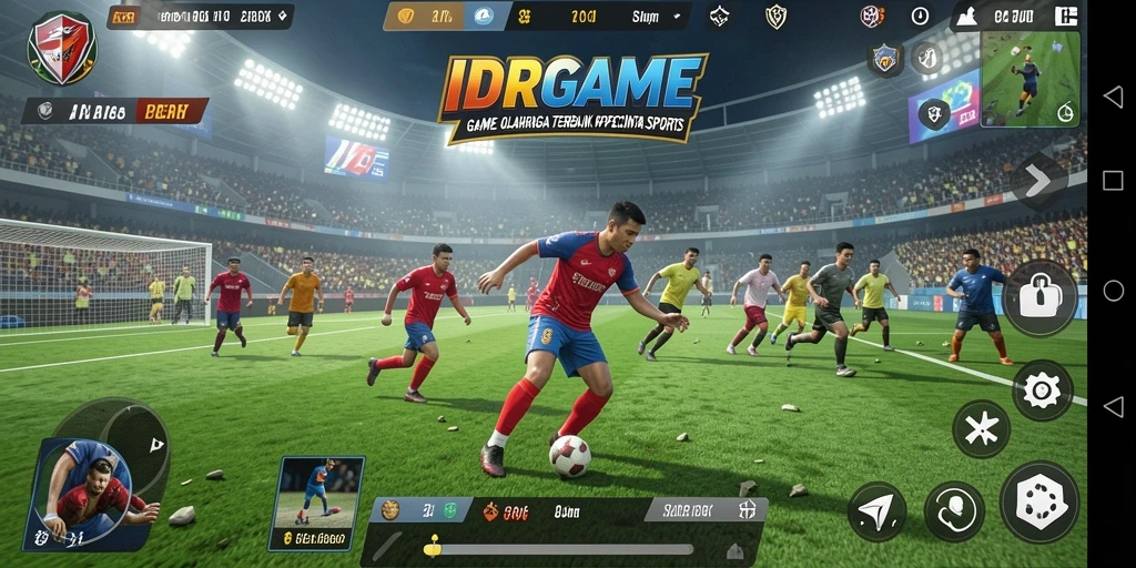 Tampilan gameplay seru dalam IDRGAME yang memukau dengan grafik olahraga.