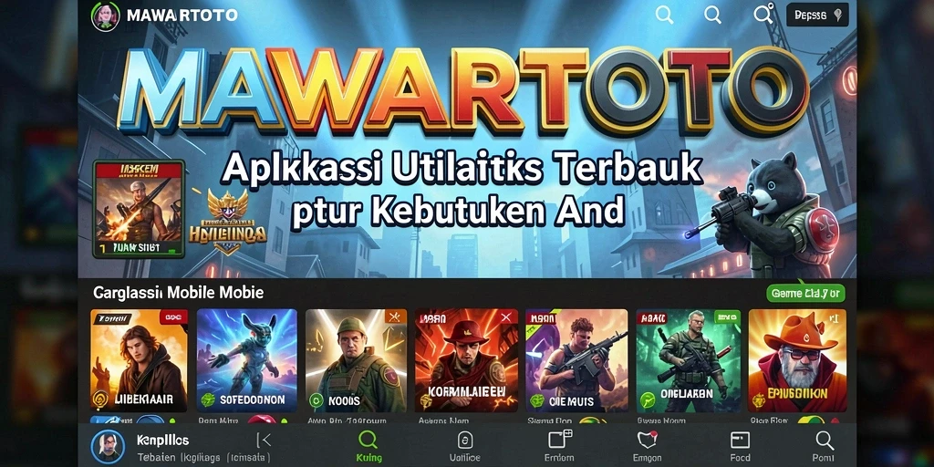 Screenshot utama MAWARTOTO menunjukkan tampilan antarmuka aplikasi utilitas.
