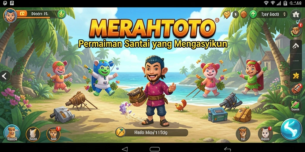 Tampilan gameplay santai dengan grafis menarik dari MERAHTOTO.