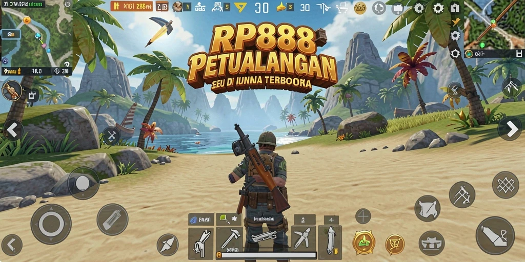 Gameplay RP888 menampilkan petualangan seru di dunia terbuka.
