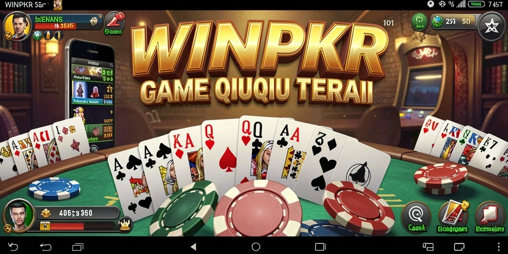 Tampilan gameplay QiuQiu yang mendebarkan dan interaktif di WINPKR.