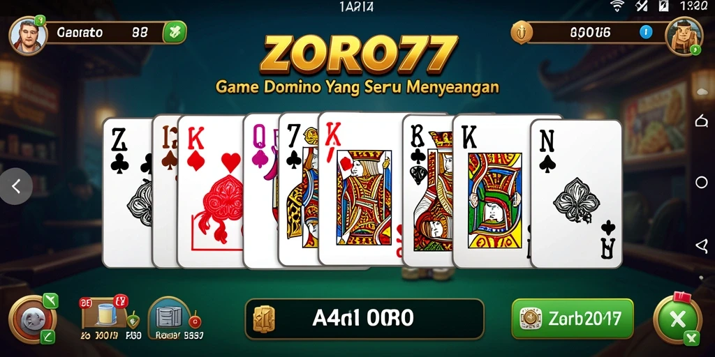 Tampilan gameplay Domino yang seru di ZORO77.